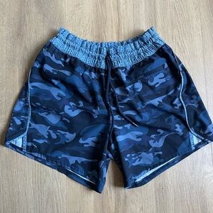 Stoic women’s camo camouflage Drawstring athletic shorts XS blue
